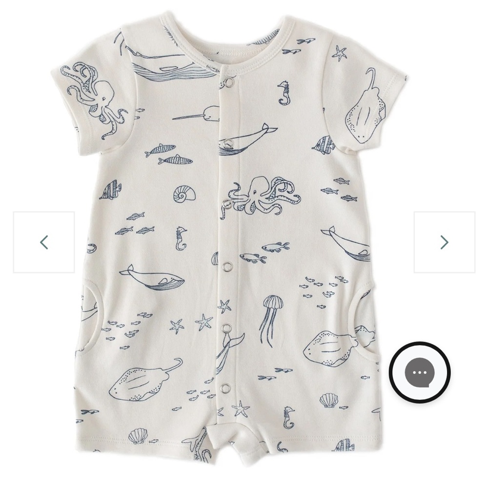 NWT Pehr short sleeve romper 3-6M